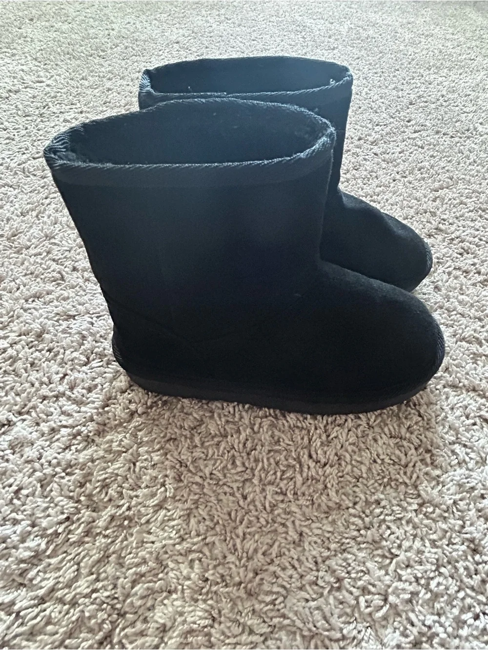 The Children's Place Black Plush-Lined Kids Pull-On Boots